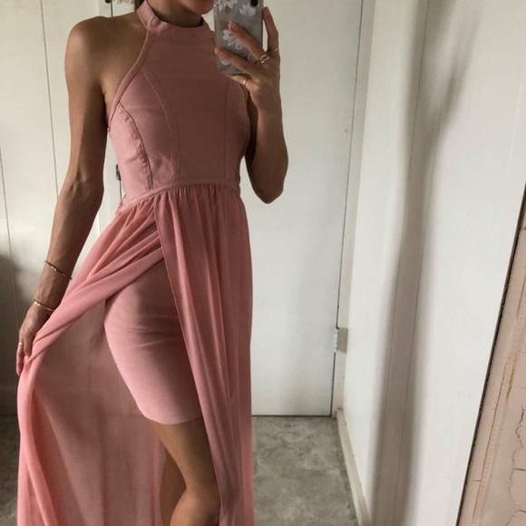 BLUSH BANDAGE DRESS GOWN - Picture 3 of 6